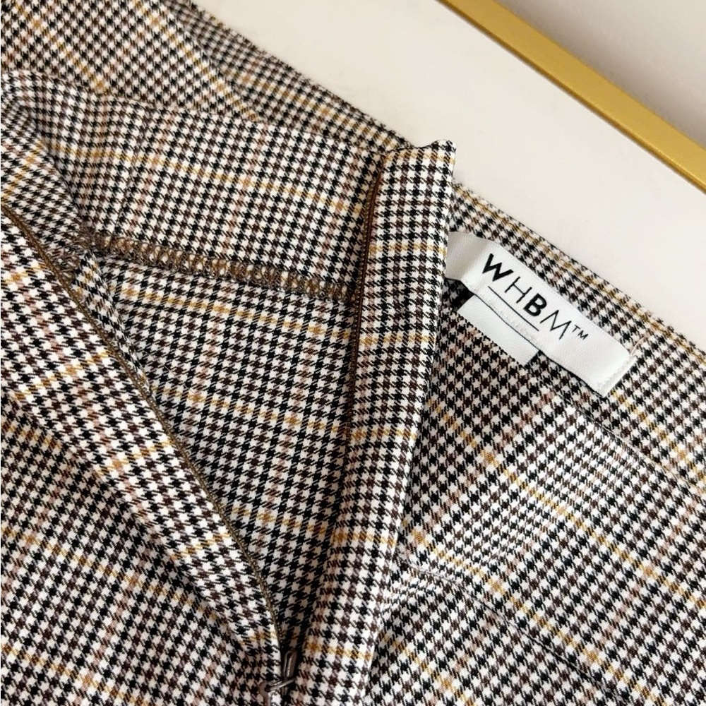 White House Black Market Woman’s Checkered Pants - Black and Brown